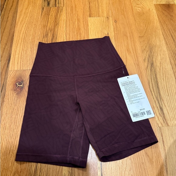 lululemon athletica High-Waist Bike Shorts in Deep Wine - Picture 2 of 8